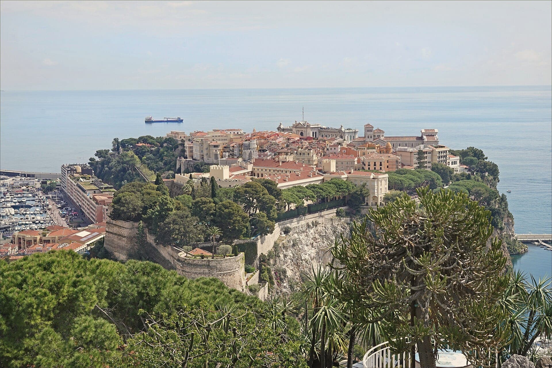The Rock of Monaco and the Prince's Palace above the sea